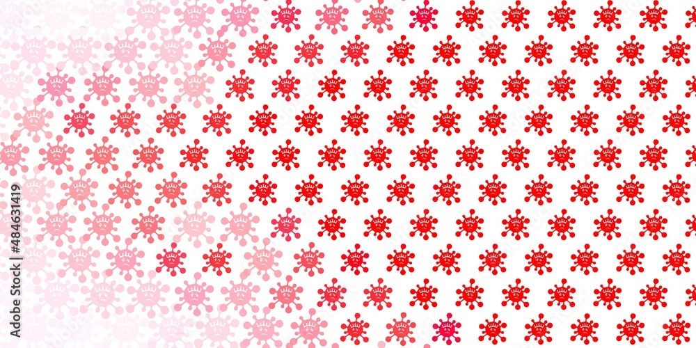 Light Red vector pattern with coronavirus elements. Light Red vector pattern with coronavirus elements.