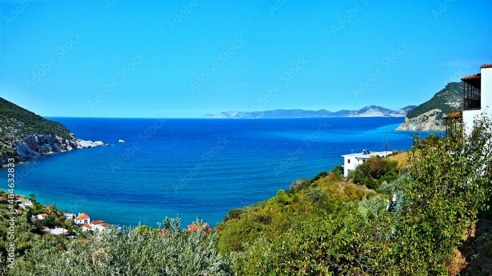 Greece-outlook on the sea from island Skopelos