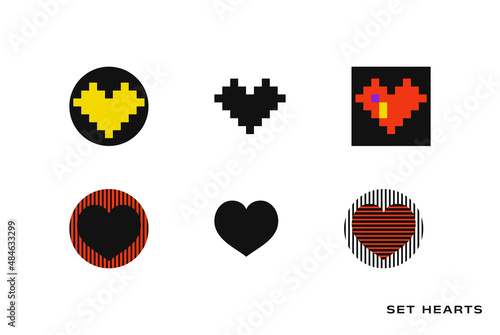 Universal trendy geometric shapes set