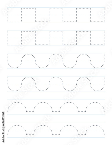 Tracing shapes worksheet for kids