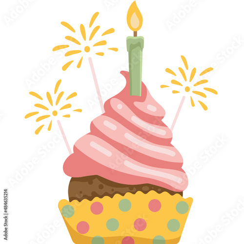 birthday cupcakes wint candel