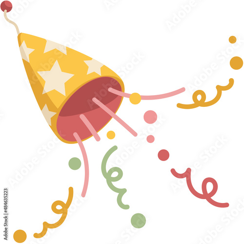 Party popper or party confetti