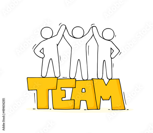 working little people with word Team