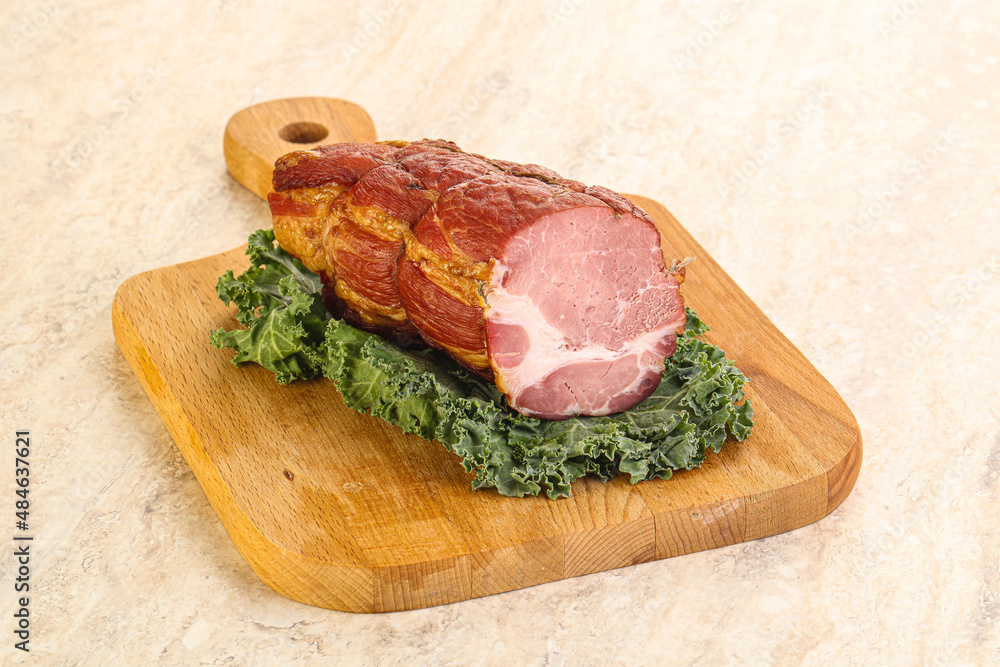 Delicous pork cured meat isolated Delicous pork cured meat isolated