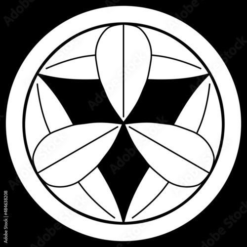 竹中半兵衛の家紋です。九枚笹といいます。