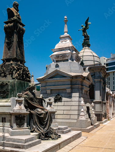 Tombs in Recoleta Cemetery (Cementerio de la Recoleta) in Buenos Aires. Argentina in South America. photo