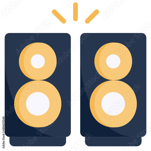 SPEAKER flat icon,linear,outline,graphic,illustration