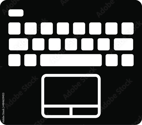 Laptop Keyboard Glyph Icon