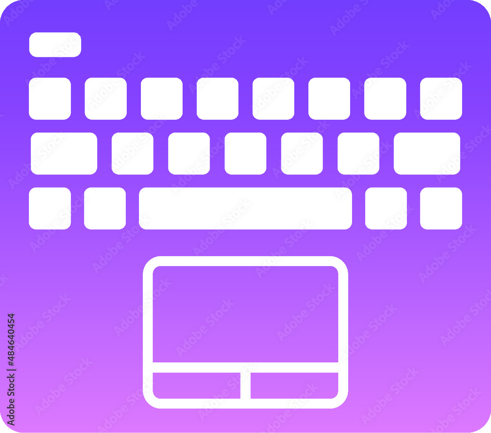 Laptop Keyboard Glyph Gradient Icon Laptop Keyboard Glyph Gradient Icon
