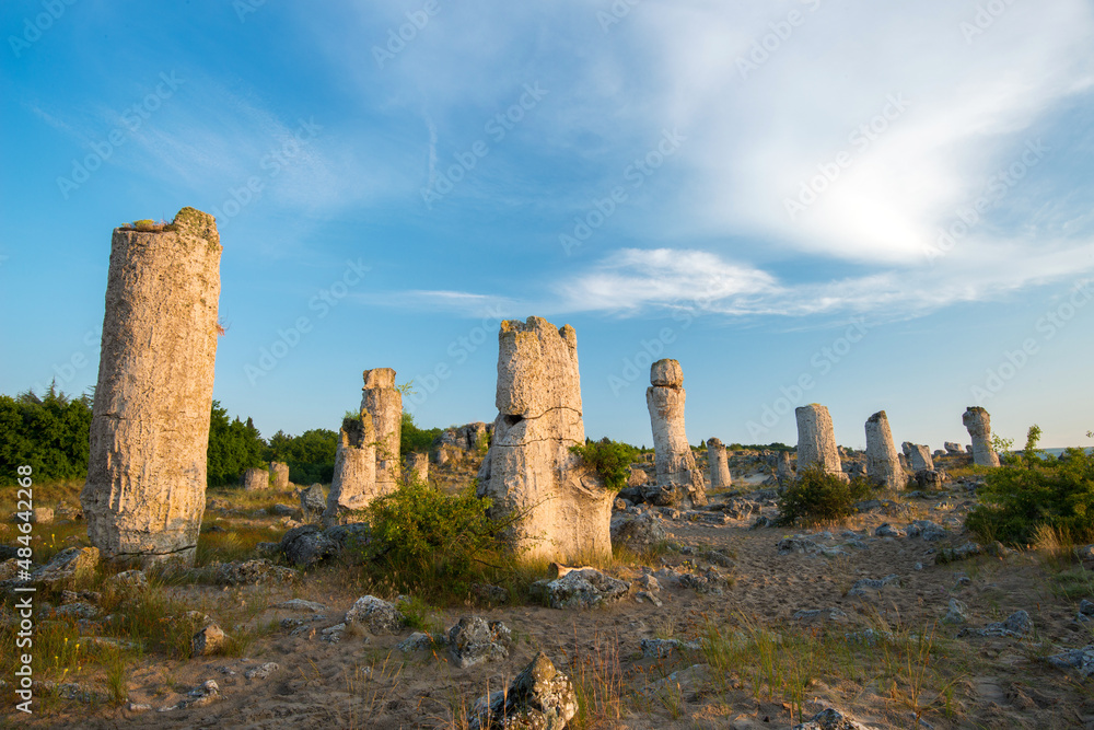 The Stone Desert Pobiti Kamani - fabulous rock phenomenon in Varna Province, Bulgaria - tourist destination