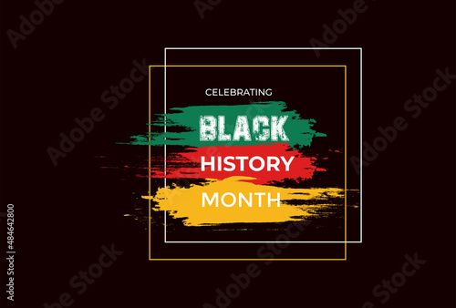 Black history month 25 African American history celebration vector illustration.