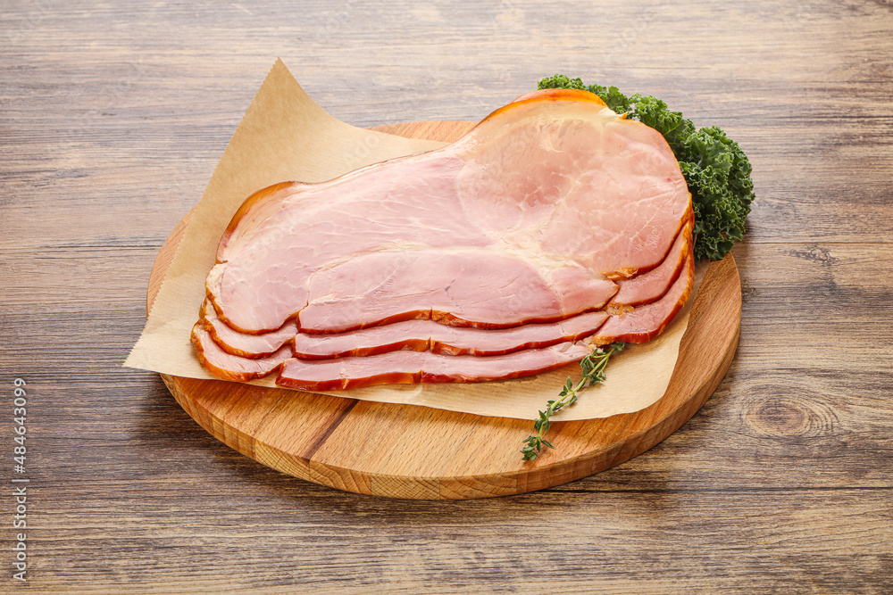 Tasty pork ham snack appetizer