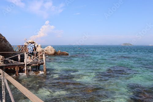 Tourists come on weekends to photograph the beautiful crystal clear water.