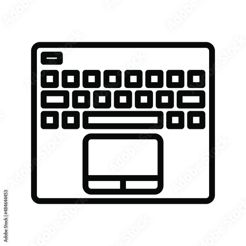 Laptop Keyboard Glyph Icon