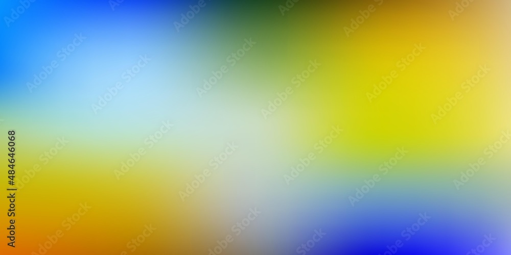 Light blue, yellow vector abstract blur layout.
