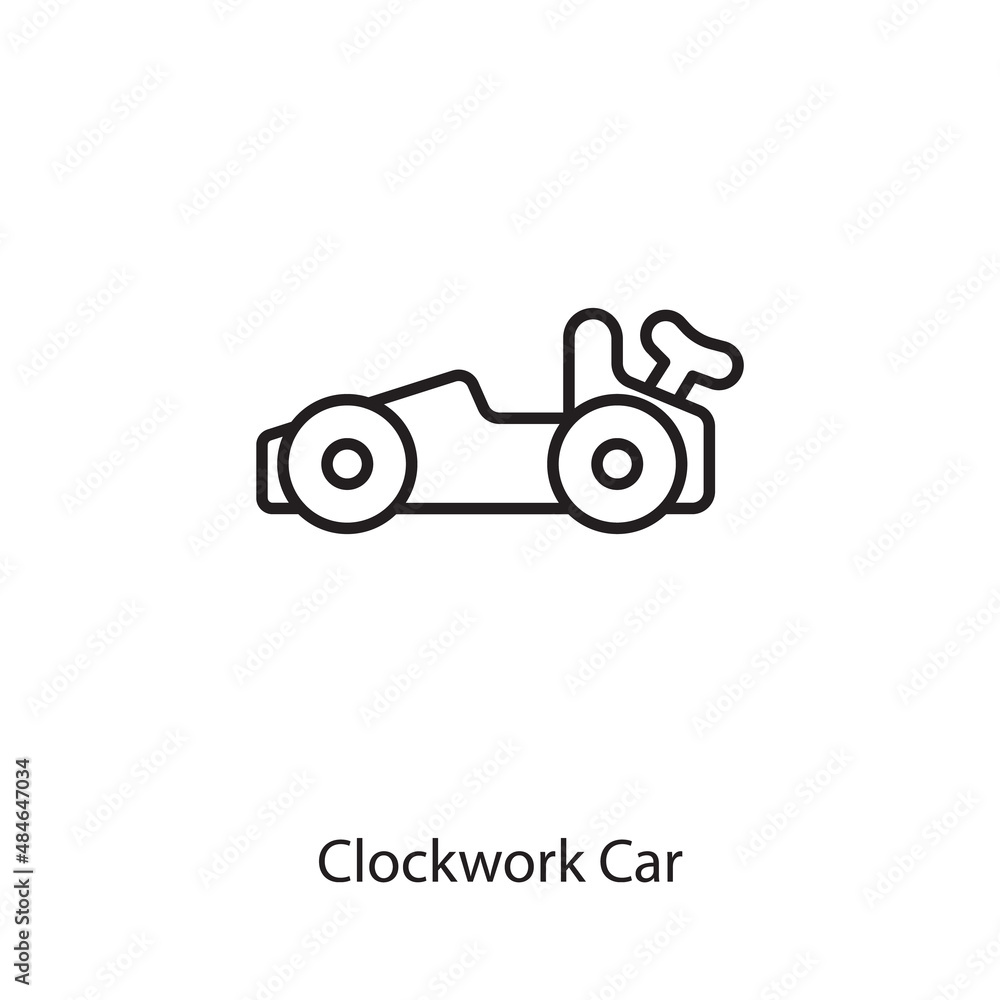 Clockwork Car icon in vector. Logotype