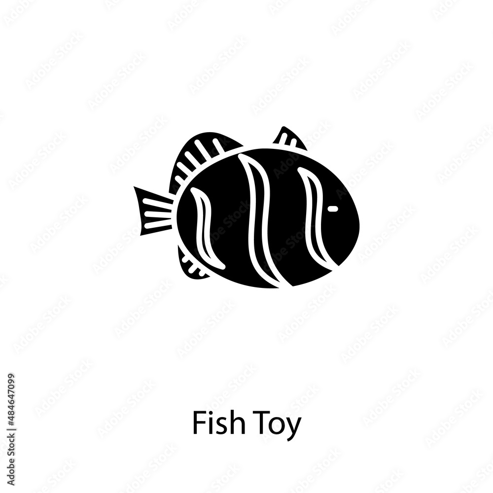 Naklejka premium Fish Toy icon in vector. Logotype