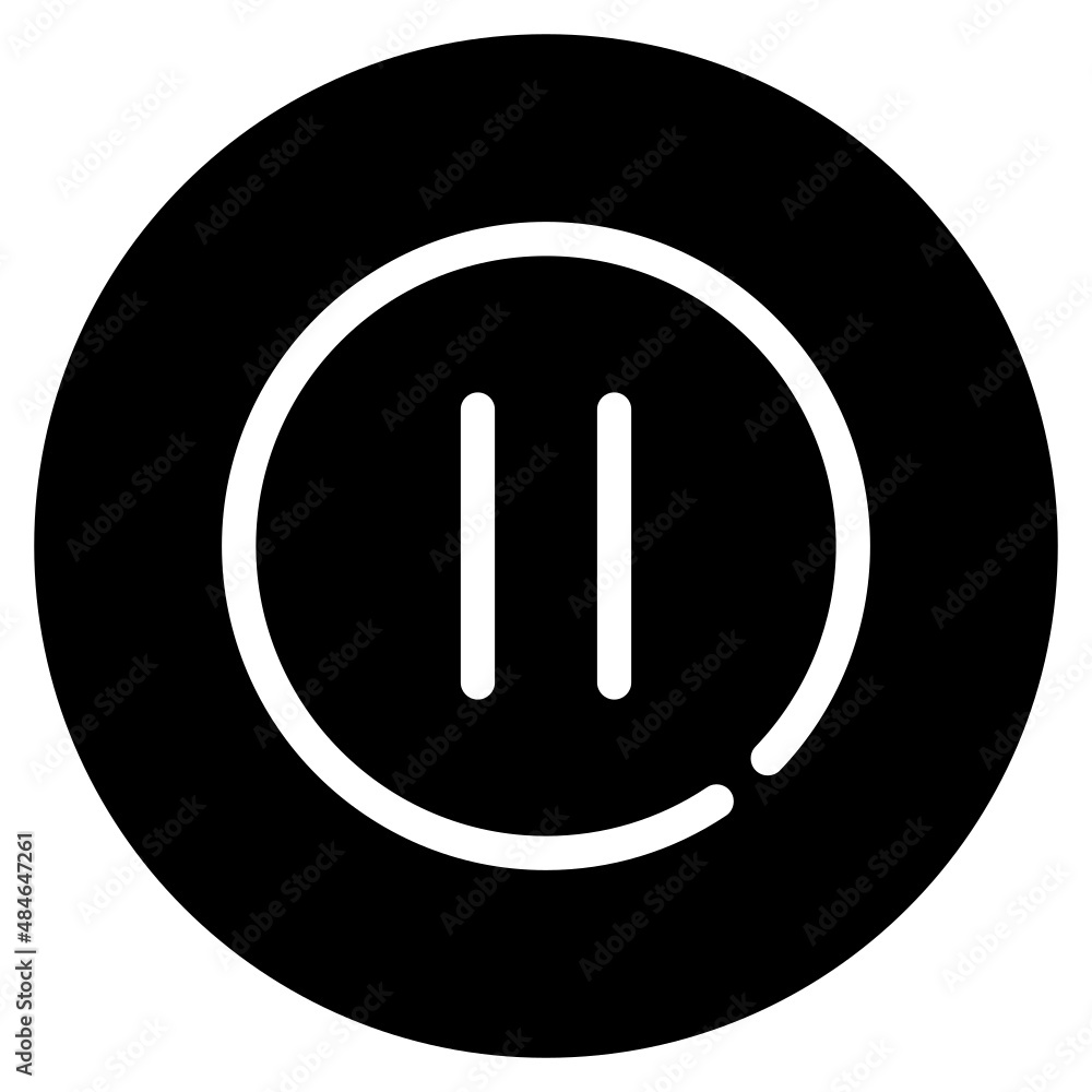PAUSE glyph icon,linear,outline,graphic,illustration PAUSE glyph icon,linear,outline,graphic,illustration