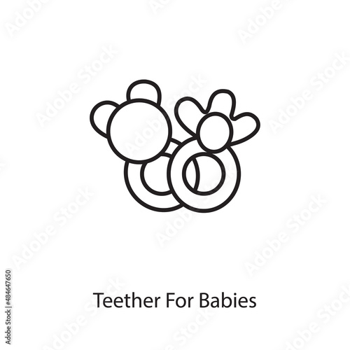 Teether For Babies icon in vector. Logotype