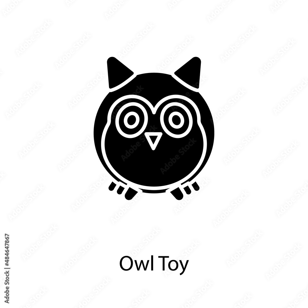 Owl Toy icon in vector. Logotype