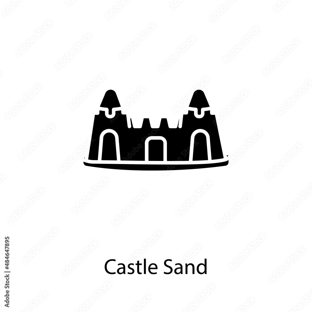 Castle Sand icon in vector. Logotype
