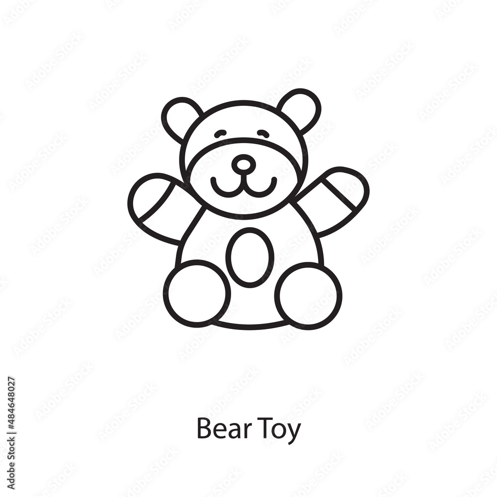 Obraz premium Bear Toy icon in vector. Logotype