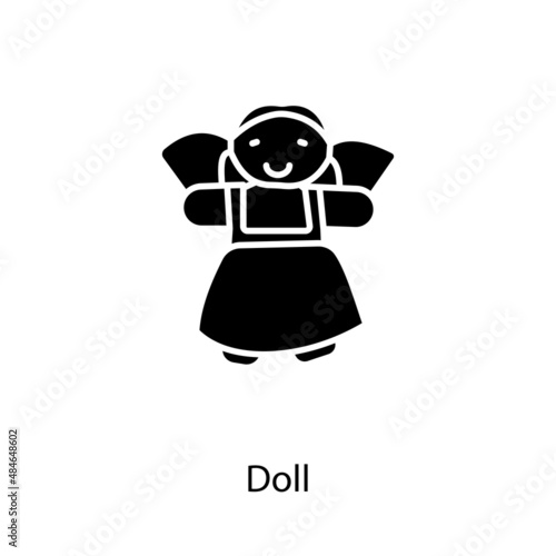 Doll icon in vector. Logotype