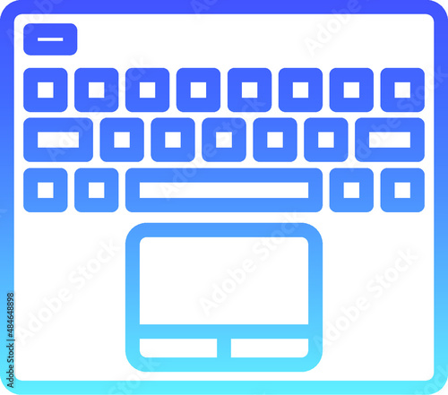 Laptop Keyboard Glyph Icon
