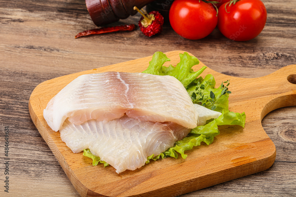 Raw pangasius fillet for cooking Raw pangasius fillet for cooking