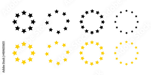 Star circle icon. Europe stars signs collection. Schengen eurozone icon. Europe icon