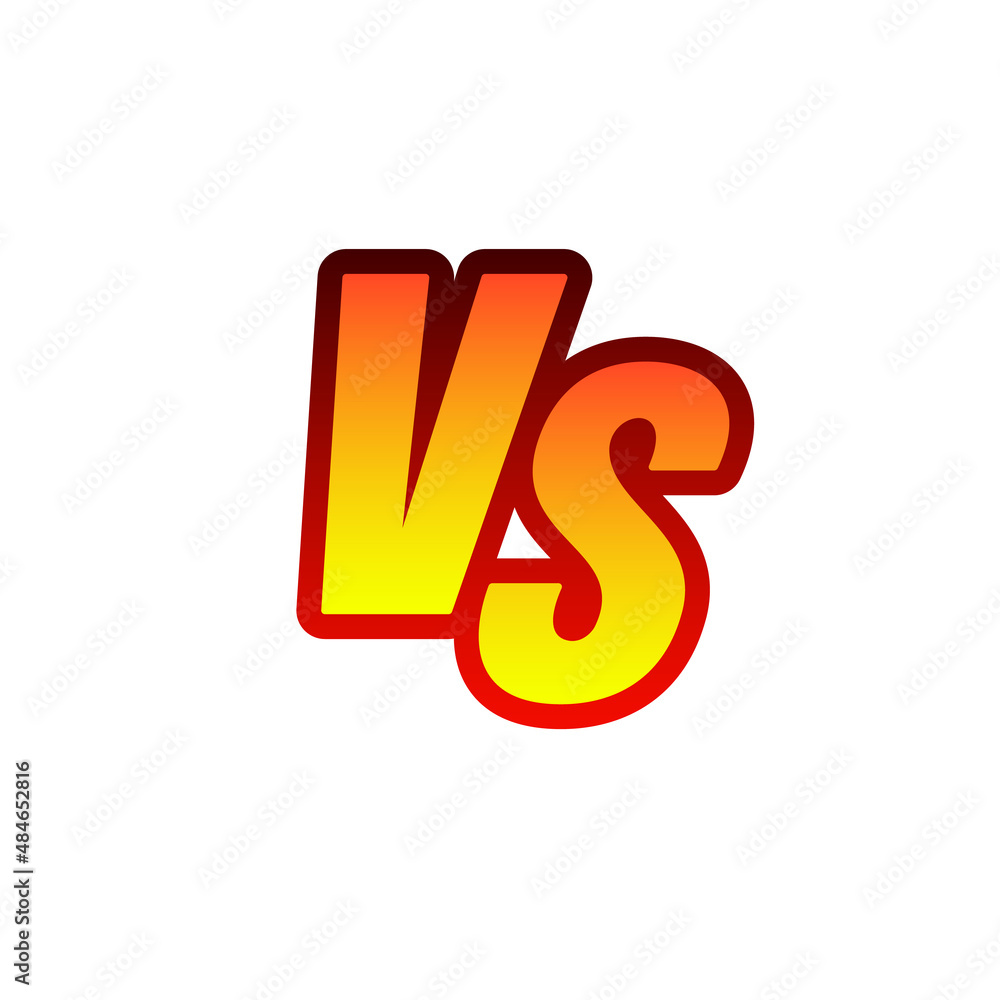 VS. Versus letter logo. Battle vs match, game Stock Vector