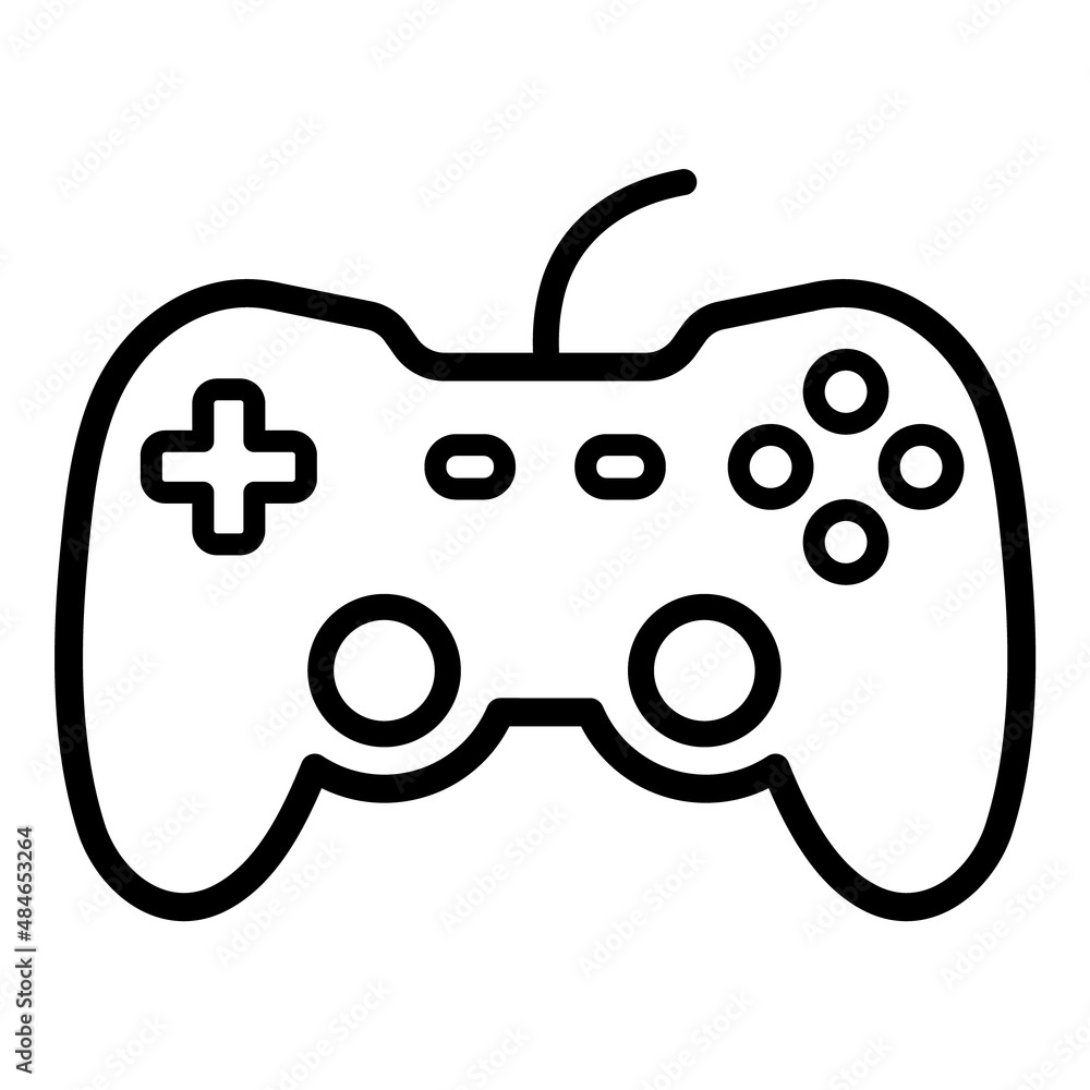 Gamepad Flat Icon Isolated On White Background Gamepad Flat Icon Isolated On White Background