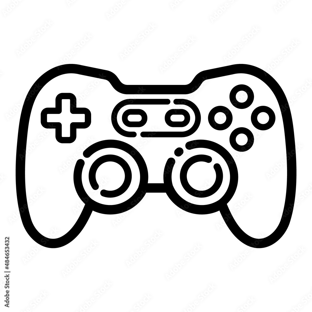 Gamepad Flat Icon Isolated On White Background Gamepad Flat Icon Isolated On White Background