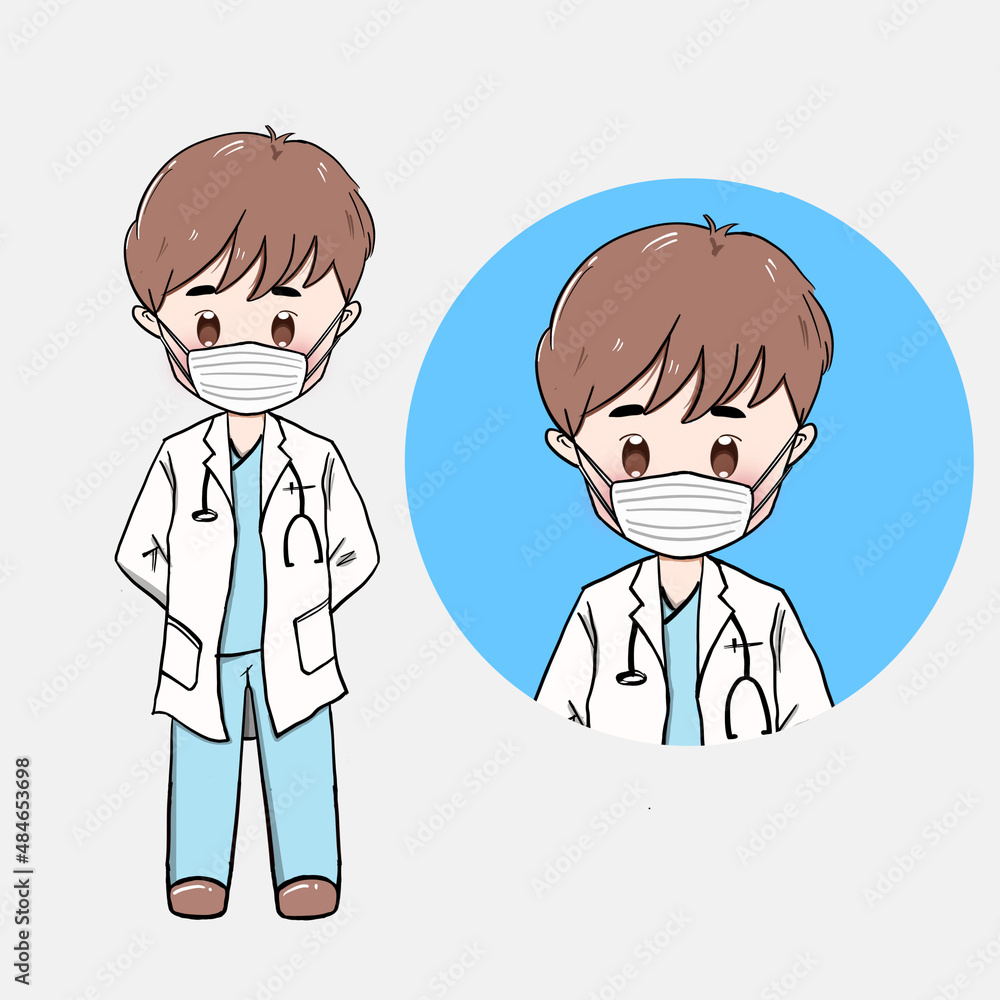 3D illustration. doctor standing on a white background 3D illustration. doctor standing on a white background