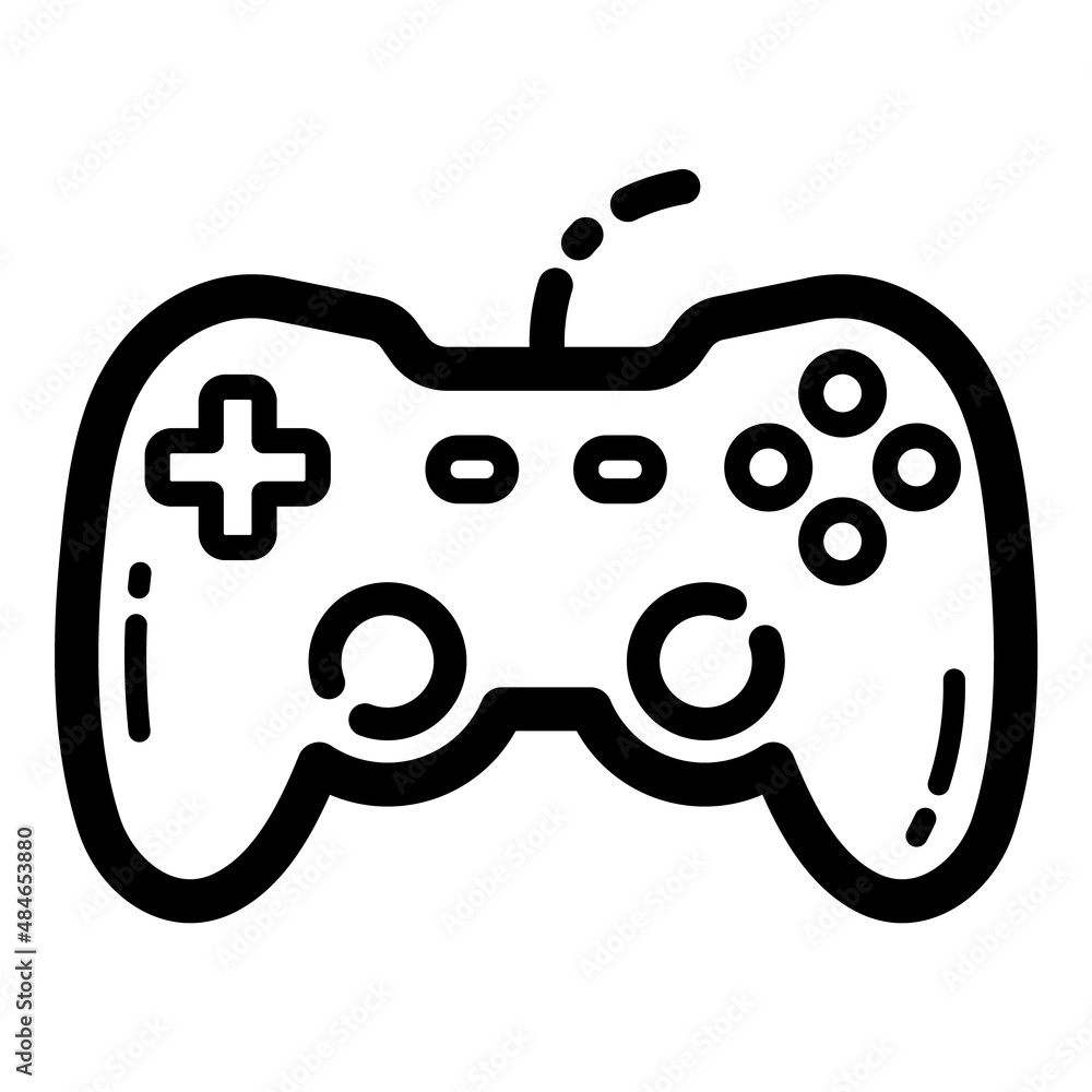 Gamepad Flat Icon Isolated On White Background Gamepad Flat Icon Isolated On White Background