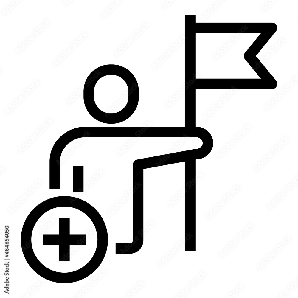 Leader Add Flat Icon Isolated On White Background Leader Add Flat Icon Isolated On White Background