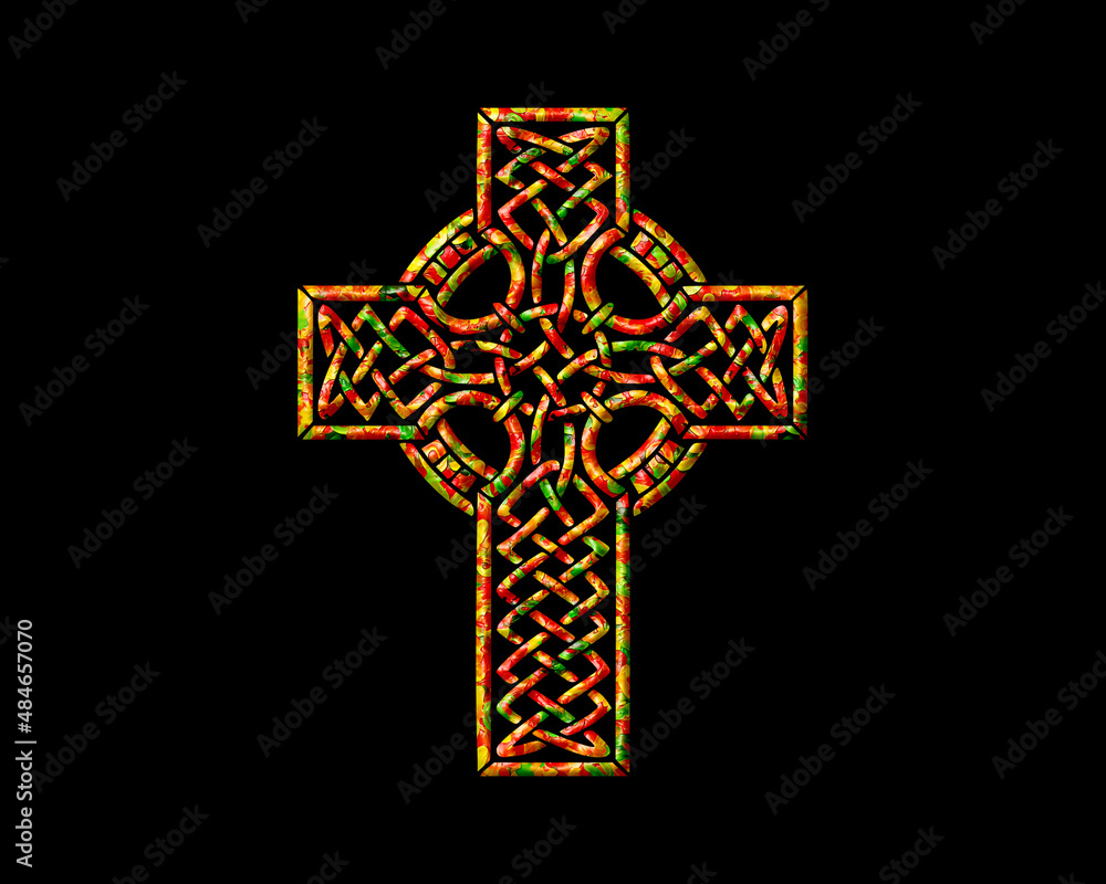 Christian Church Cross Emblem Sign, Jellybeans Yummy sweets Colorful jelly Icon Logo Symbol illustration