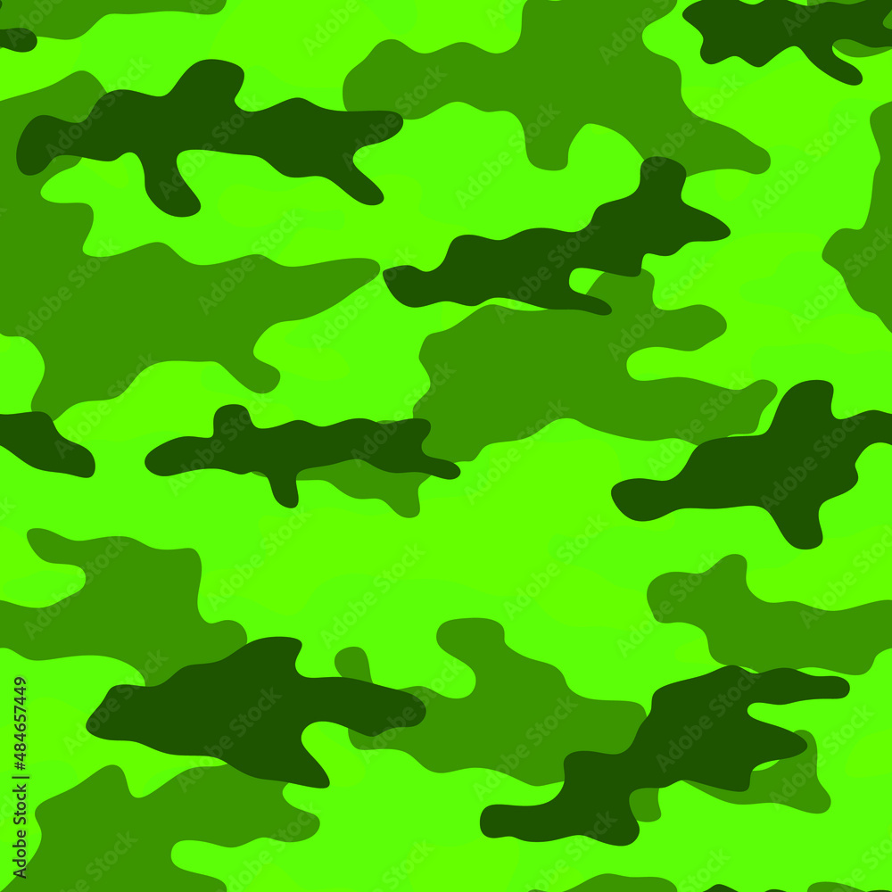 Bright green camouflage. Army pattern. Print for printing.