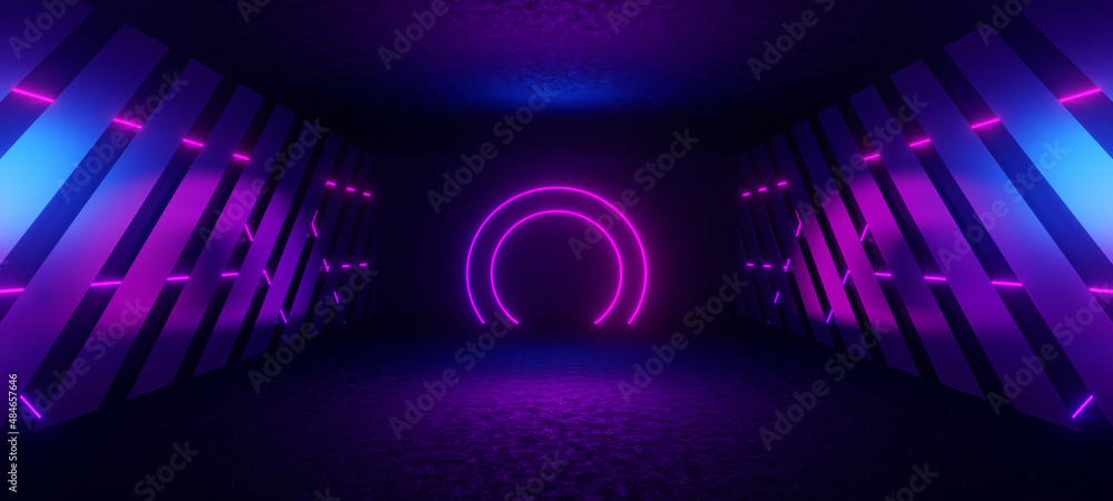 Ilustração do Stock: Interdimensional Metaverse Empty Showroom ...