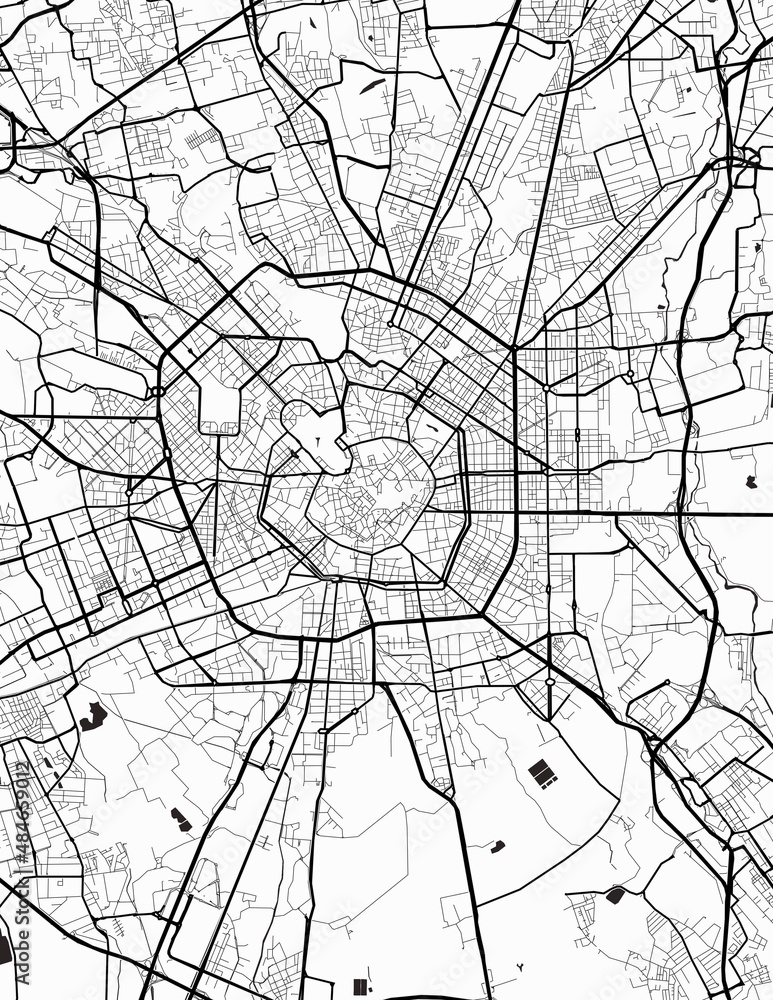 Obraz premium Milan City Map