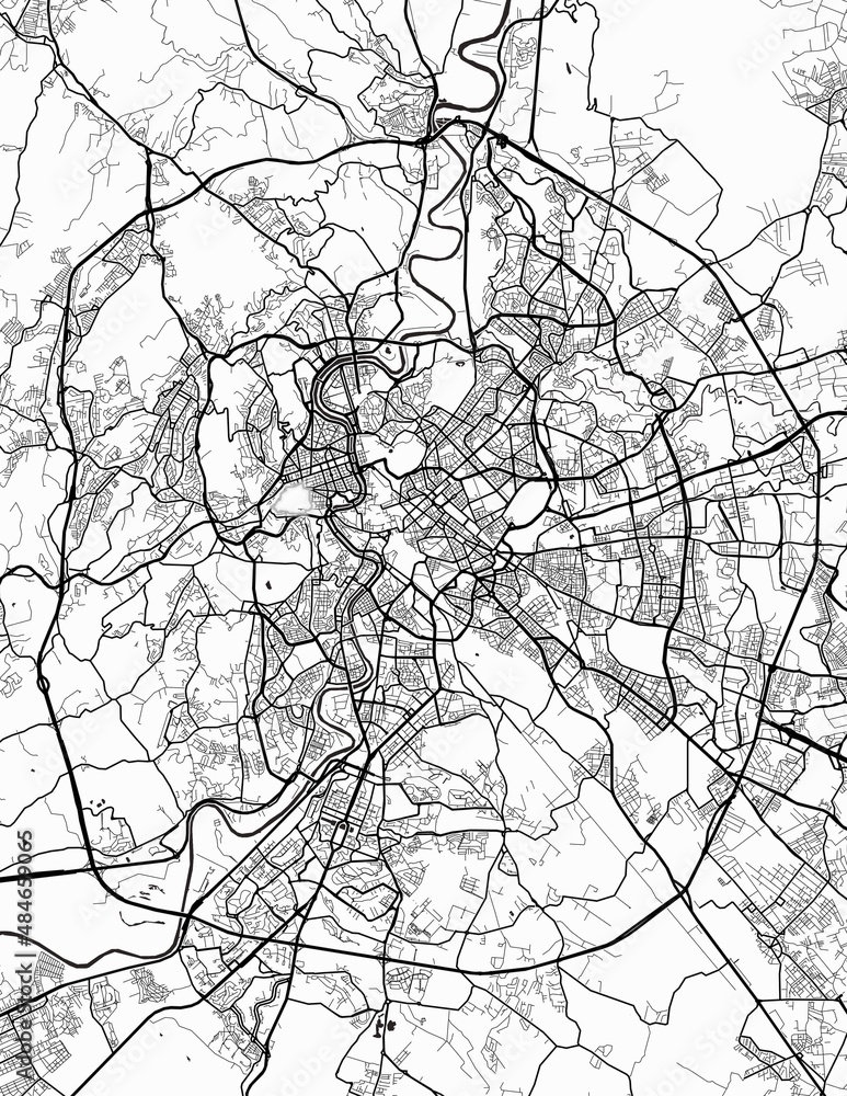 Obraz premium Rome City Map