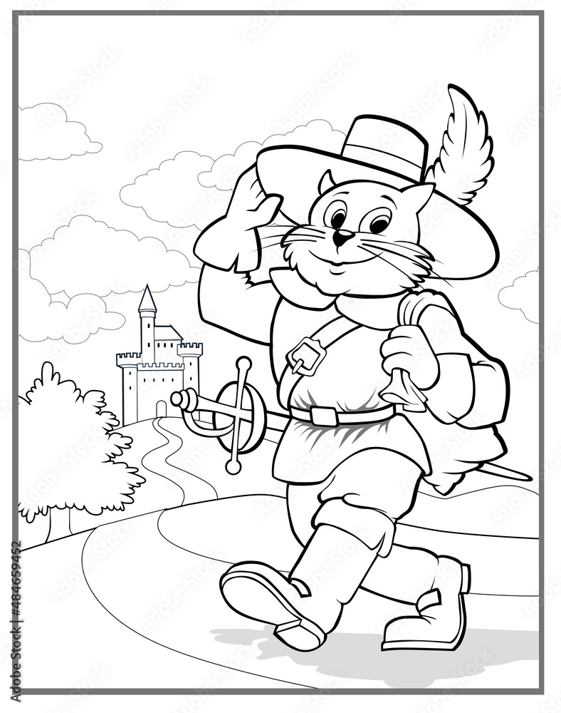 Puss in boots - Colouring book Puss in boots - Colouring book