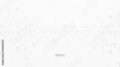 Fototapeta Naklejka Na Ścianę i Meble -  Abstract 3d modern square background. White and grey geometric pattern texture. vector art illustration