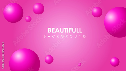 Simple background with a combination of pink and pink bubbles