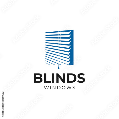 Blinds windows coverings logo vector abstract graphic