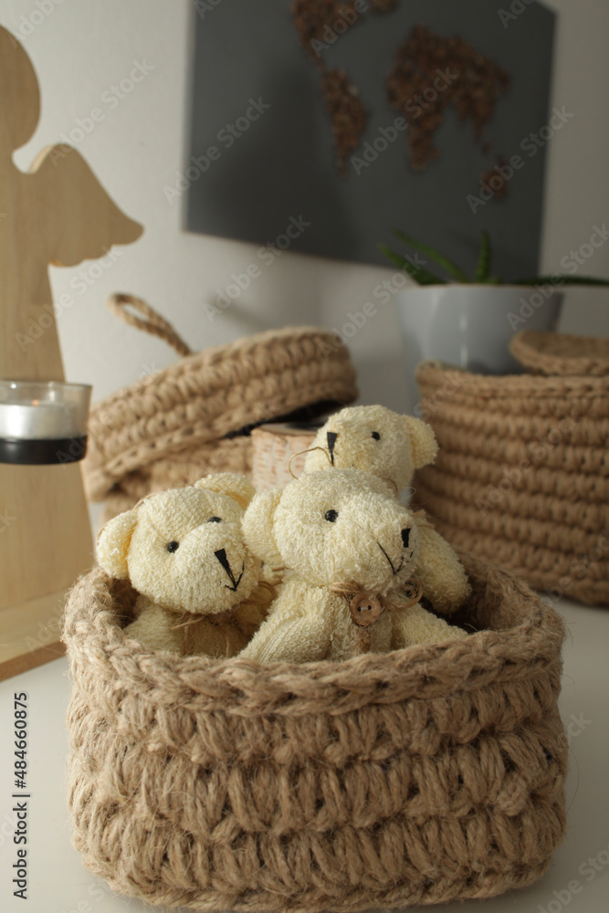teddy bear in a basket teddy bear in a basket