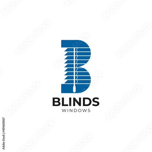letter B Blinds windows Logo Vector Icon Template