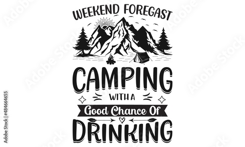 Camping crew | Camping quote T-shirt Design.