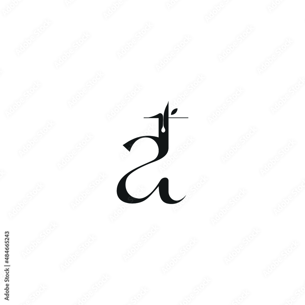 Fototapeta premium Letter A, O and T logo concept for oil company. Letter A,O,T minimalist logotype
