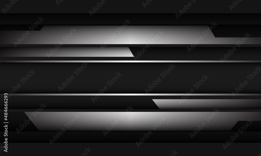 Abstract silver line cyber geometric on grey design modern technology futuristic background vector Abstract silver line cyber geometric on grey design modern technology futuristic background vector